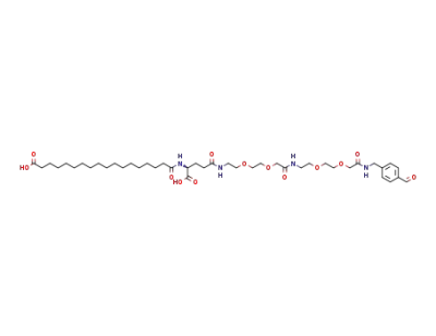 18-[[(1S)-1-carboxy-4-[2-[2-[2-[2-[2-[2-[(4-formylphenyl)methylamino]-2-oxo-ethoxy]ethoxy]ethylamino]-2-oxo-ethoxy]ethoxy]ethylamino]-4-oxo-butyl]amino]-18-oxo-octadecanoic acid