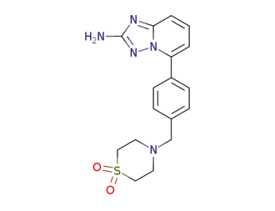 5-[4-(1,1-dioxothiomorpholin-4-ylmethyl)-phenyl]-[1,2,4]triazolo[1,5-a]pyridin-2-ylamine
